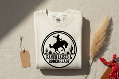 Ranch Raised Rodeo Ready Svg, Western Cowgirl Svg Rodeo Girl Product Image 5