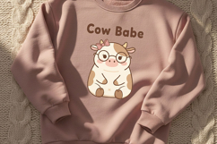 Cow Babe Png, Cute Cow Png, Cow Clipart, Kawaii Cow Png Product Image 8