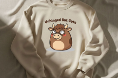 Unhinged But Cute Cow Png, Funny Cow Png, Cute Sassy Cow Png Product Image 7