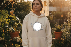 Celestial Moon Phases PNG Bundle, Boho Lunar Cycle Line Art Product Image 7