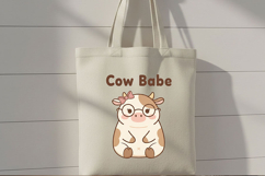 Cow Babe Png, Cute Cow Png, Cow Clipart, Kawaii Cow Png Product Image 4