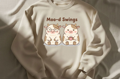 Cute Cow Png Bundle, Cow Sublimation Designs, Cozy Cow Png Product Image 5