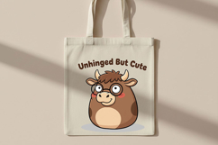 Unhinged But Cute Cow Png, Funny Cow Png, Cute Sassy Cow Png Product Image 9