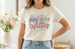 Egg-cited for Spring Png, Easter Quote Png, Cute Easter Png Product Image 9