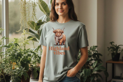 Highland Vibes Png, Cozy Western Highland Cow Png Design Product Image 2