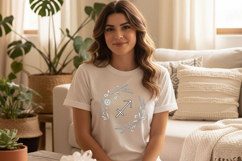 Zodiac Glyph Floral Frame Bundle Astrology Png Set Celestial Product Image 8