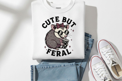 Cute But Feral Possum Png, Funny Opossum With Coffee Png Product Image 6