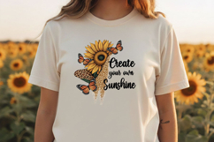Sunshine Affirmation Png Bundle, Sunflower Quote Png Set Product Image 17