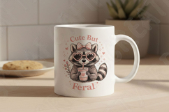 Cute But Feral PNG, Funny Raccoon PNG, Raccoon with Bow Png Product Image 9