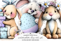 Whimsical Easter Bunny Clipart Product Image 1