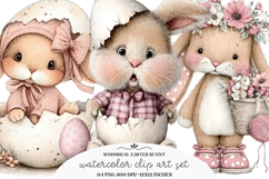 Whimsical Easter Bunny Clipart Product Image 1