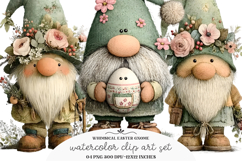 Whimsical Easter Gnome Clipart Product Image 1