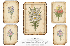 Floral Tags Labels Junk Journal Kit Product Image 1