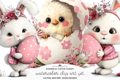 Whimsical Easter Bunny Clipart Product Image 1
