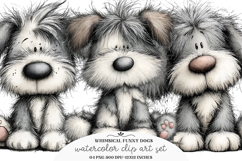 Whimsical Funny Dogs Clipart Product Image 1