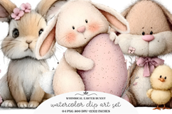 Whimsical Easter Bunny Clipart Product Image 1