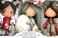 Whimsical Easter Fairy Clipart Product Image 1