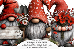 Whimsical Spring Gnome Clipart Product Image 1
