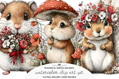 Whimsical Spring Squirrel Clipart Product Image 1