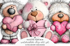 Valentine Teddy Bear Clipart Product Image 1