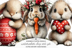 Whimsical Easter Animals Clipart Product Image 1