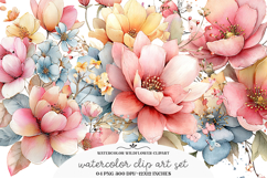 Watercolor Wildflower Clipart Product Image 1