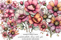 Whimsical Spring Flower Clipart Product Image 1