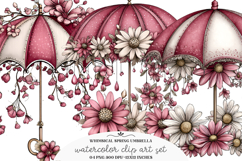 Whimsical Spring Umbrella Clipart Product Image 1