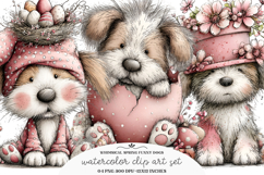Whimsical Spring Funny Dog Clipart Product Image 1