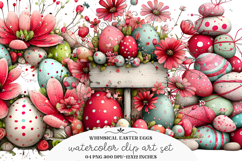 Whimsical Easter Eggs Clipart Product Image 1