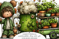 Whimsical St Patricks Day Clipart - St Patricks Day PNG Product Image 1
