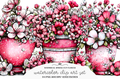 Whimsical Spring Cup Flower Clipart Product Image 1