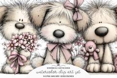 Whimsical Easter Dogs Clipart Product Image 1