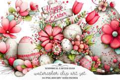 Whimsical Easter Eggs Clipart Product Image 1