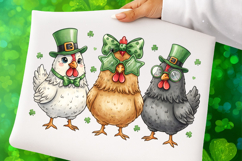 Retro Chicken St Patrick's Day PNG Product Image 1