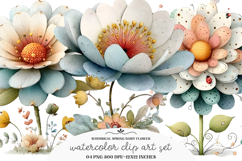 Whimsical Spring Daisy Flower Clipart Product Image 1