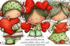 Quirky Valentine Fairy Girl Clipart Product Image 1