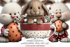 Whimsical Easter Bunny Clipart Product Image 1