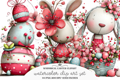 Whimsical Easter Clipart Product Image 1