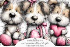 Whimsical Easter Dogs Clipart Product Image 1