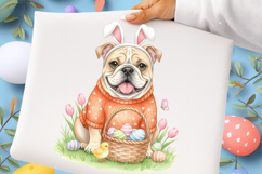 Cute Easter Dog Bunny Ears Bulldog Png Product Image 1