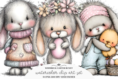 Whimsical Easter Bunny Clipart Product Image 1