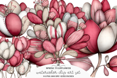 Whimsical Spring Tulip Flower Clipart Product Image 1