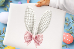 Faux Yarn Easter Bunny Coquette PNG Product Image 1