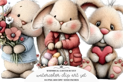 Whimsical Easter Bunny Clipart Product Image 1