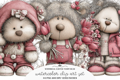 Whimsical Easter Teddy Bear Clipart Product Image 1
