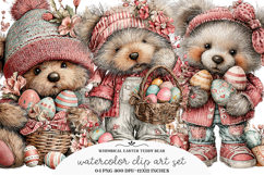 Whimsical Easter Teddy Bear Clipart Product Image 1