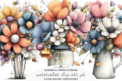 Whimsical Flowers Spring Clipart Product Image 1