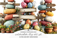 Whimsical Easter Sign Post Clipart Product Image 1