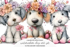 Whimsical Unicorn Day Dogs Clipart Product Image 1
